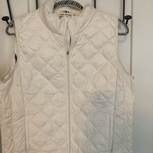 Tory Sport White Quilted Vest